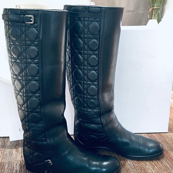 DIOR City Cannage High Boots Black - Picture 10 of 13